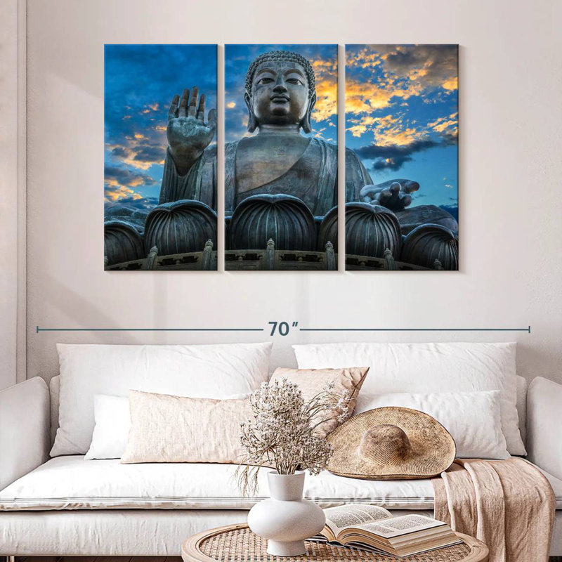 Grand Bouddha Adella, H 32 po x l 50 po