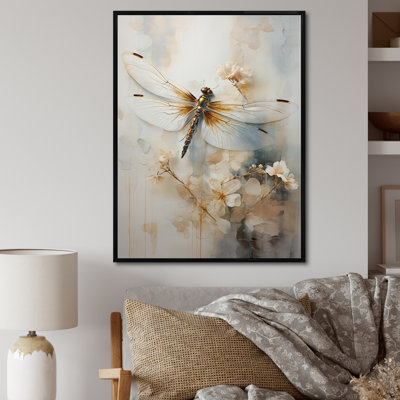 Dragonfly Delight - Dragonfly Framed Canvas Print