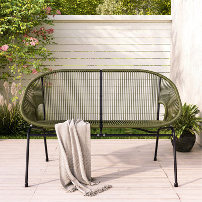 OUTDOOR PATIO WICKER LOVESEAT