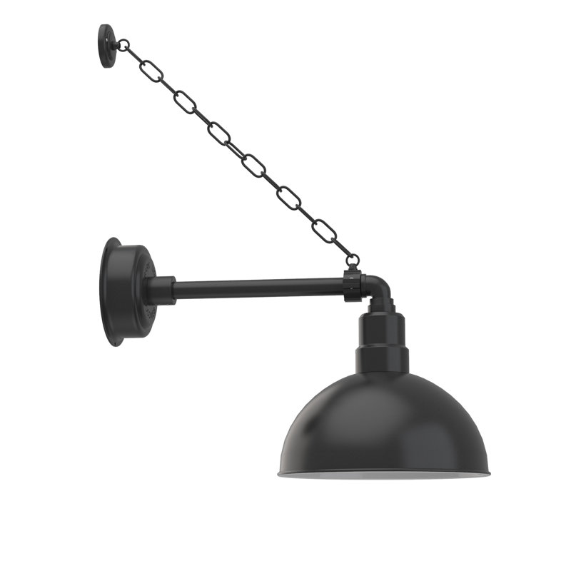 Dipkarpaz LED Wall Light, 16" H x 12" W x 23" D, Matte Black