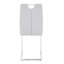 Chaise en polyuréthane revêtue de cuir, structure en métal, 16 x 16 x 37 pouces, 1 pièce, gris-132040421-132040425