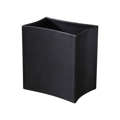 Poubelle en cuir pliée