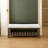 Large Rectangular Upholstered Tufted Linen Ottoman Bench, Padded Bench With Solid Wood Shelf-Ivory