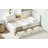 L-Shaped Bed Frame With Drawer And And Bookcase