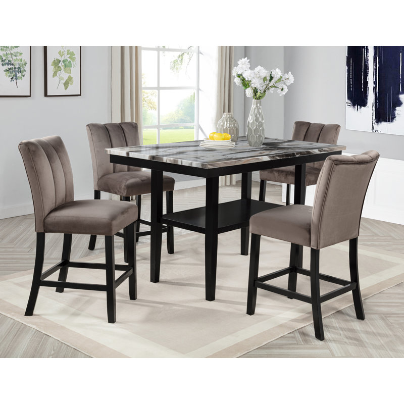 Emerson 5 Pieces Rectangular Counter Height Set