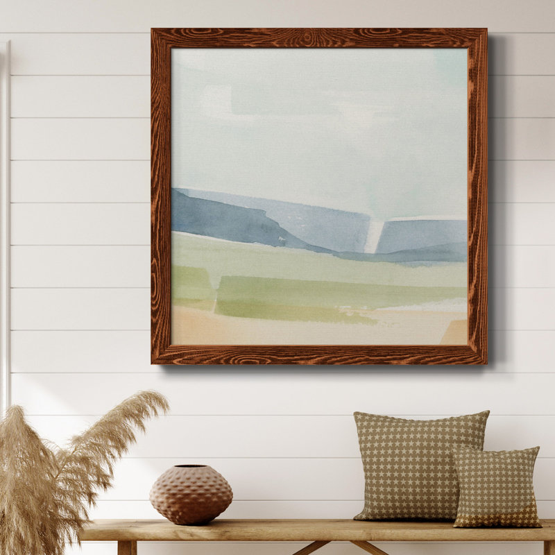 Toile encadrée Pastel Slopes II-Premium - prête à être accrochée, H 17 po x l 17 po x P 1,5 po, Érable