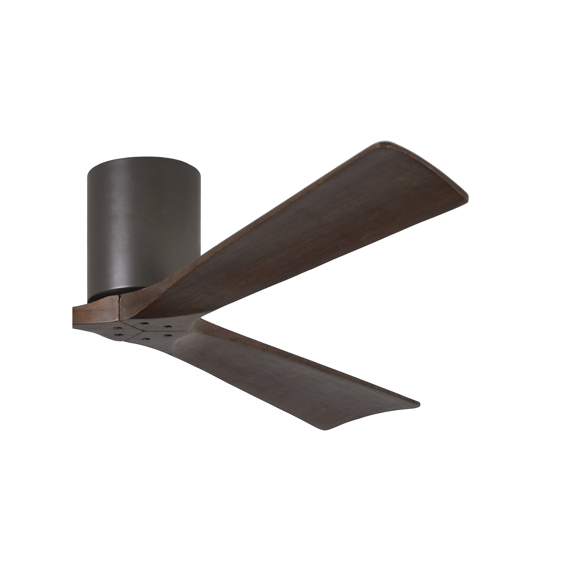 Olivier 3 Blade Ceiling Fan, Textured Bronze, 72", Walnut Tone