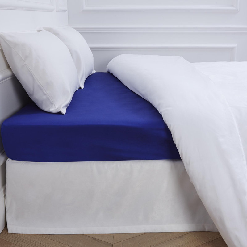 Aurore 100% Cotton Fitted Sheet, Double (4'6), Anthracite