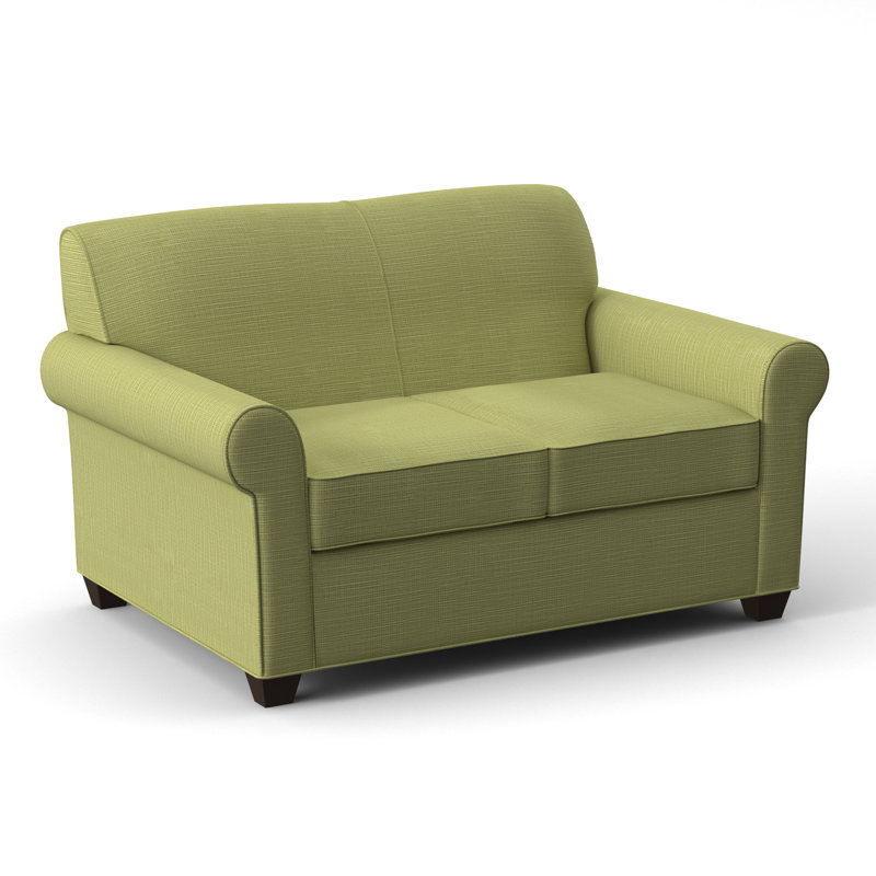 Finn 59" Rolled Arm Loveseat, Cafelle, Dorset Cherry