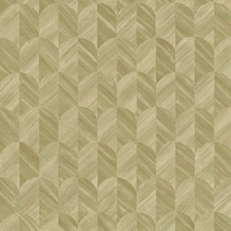 Surfaces Collection Geometric Prism Wallpaper Roll, Green