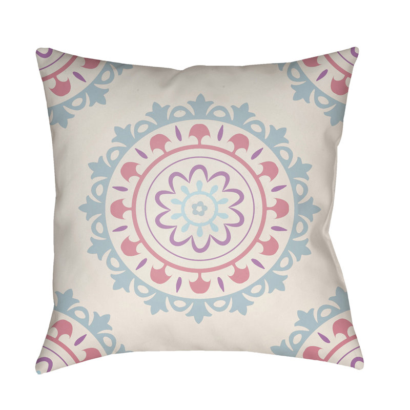 Indoor/Outdoor Throw Pillow, 20" H x 20" W x 3.5" D, Light Blue
