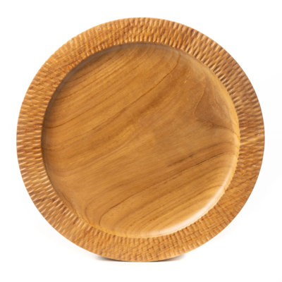 Assiette de service en teck Hassunzara