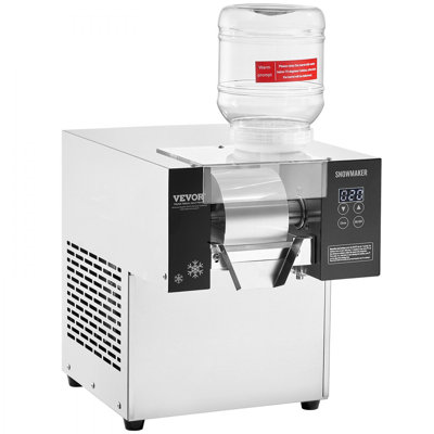 Commercial Snowflake Ice Machine 375LBS/24H Stainless Steel for Ice Cream