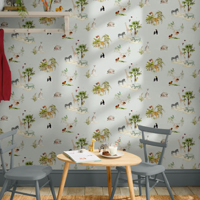 Sophie Allport Animals of the World Misty Wallpaper