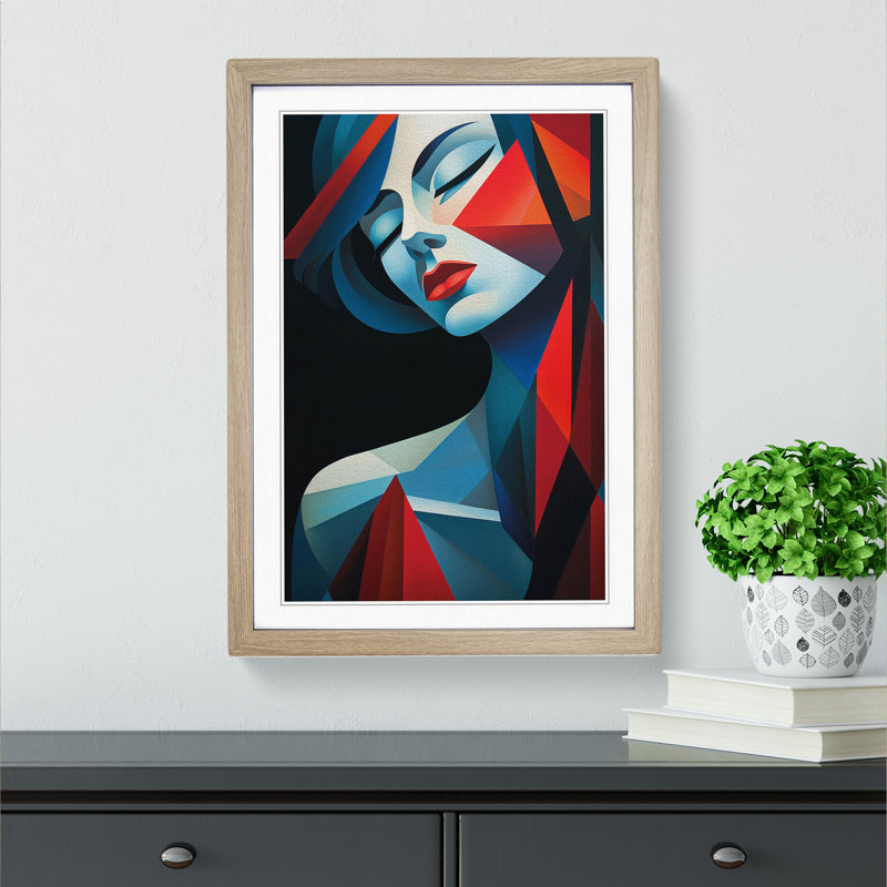 Single Picture Frame Print on Wood, 46cm H x 34cm W, Oak Framed
