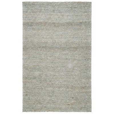 Tapis géométrique en jute et en coton tissé à la main avec latex Karaline