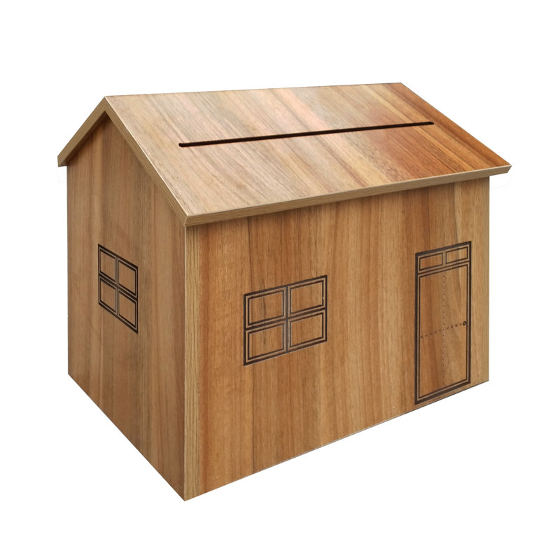 FixtureDisplays® Church Shape Church Collection Box Dithing Donation Box