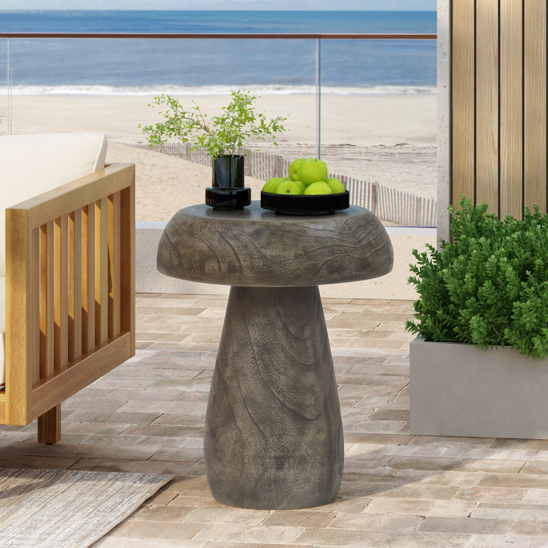 Side Table,Wooden-Like Texture