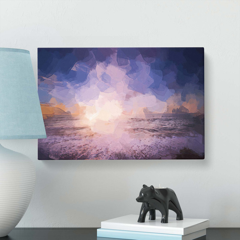 Beach in San Diego California in Abstract - Wrapped Canvas, 60cm H x 91cm W x 3cm D