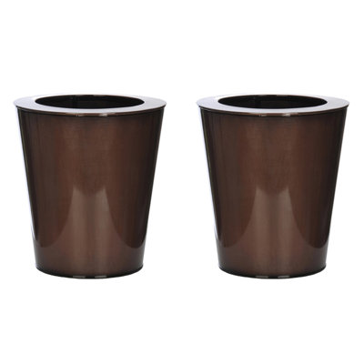Petit vase de zinc rond