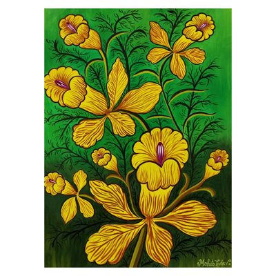 Belles fleurs en fleurs | Acrylique sur papier | Par Mohit Yadav