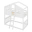Twin Over Twin Size House Bunk With Ladder And Window