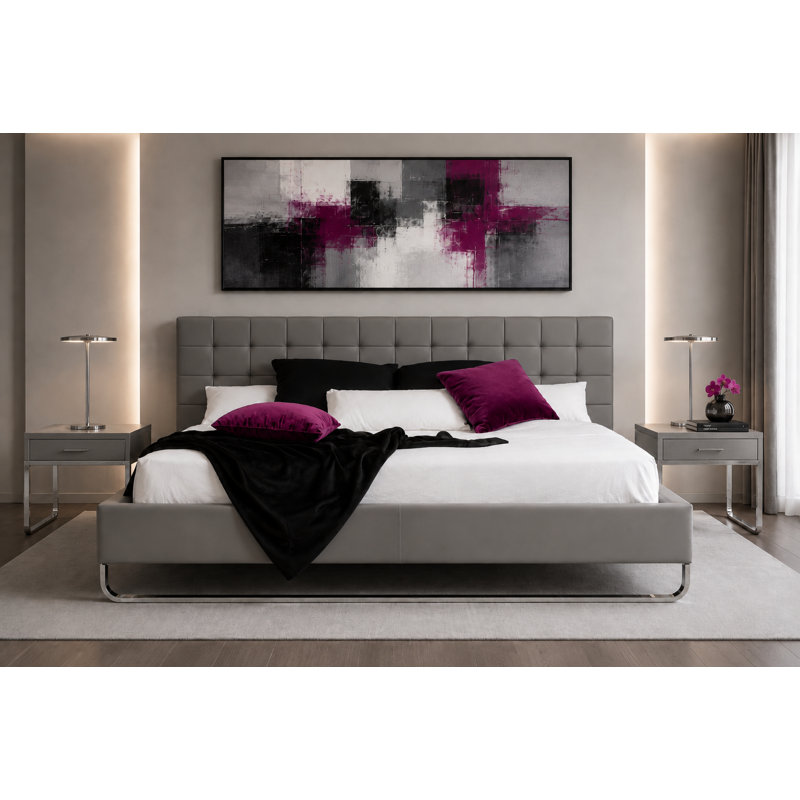 Oman Vegan Leather Bed, King
