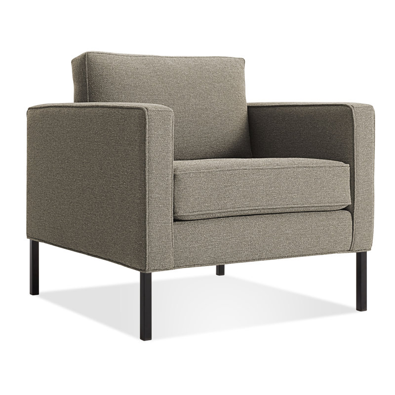 Paramount Tufted Armchair, Black, Otter Velvet Polyester Blend