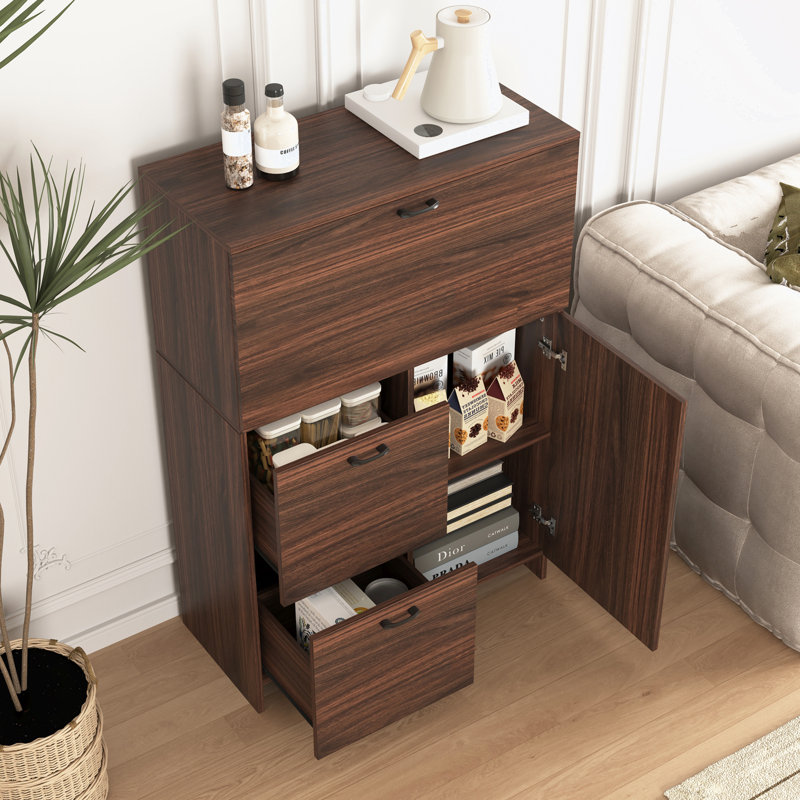 sideboard with Storage Drawer and Fold-up Desktop