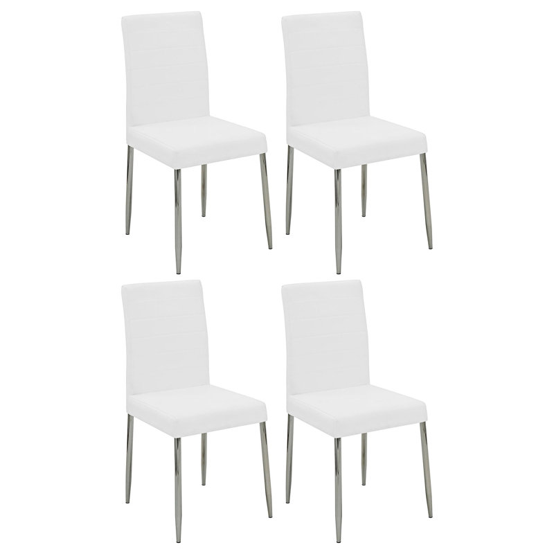 Chaise d'appoint rembourrée (ensemble de 4)