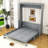 Queen Size Murphy Bed with Convertible Shelf and Headboard-1391205502