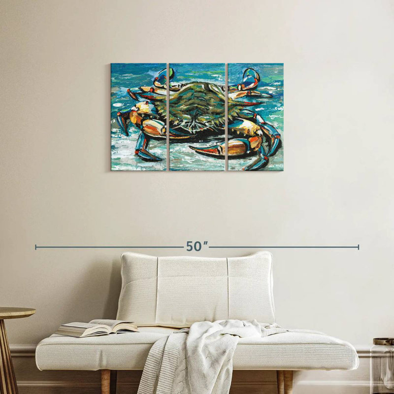 Crabe Brampt Blue Palette I, H 20 po x l 33 po