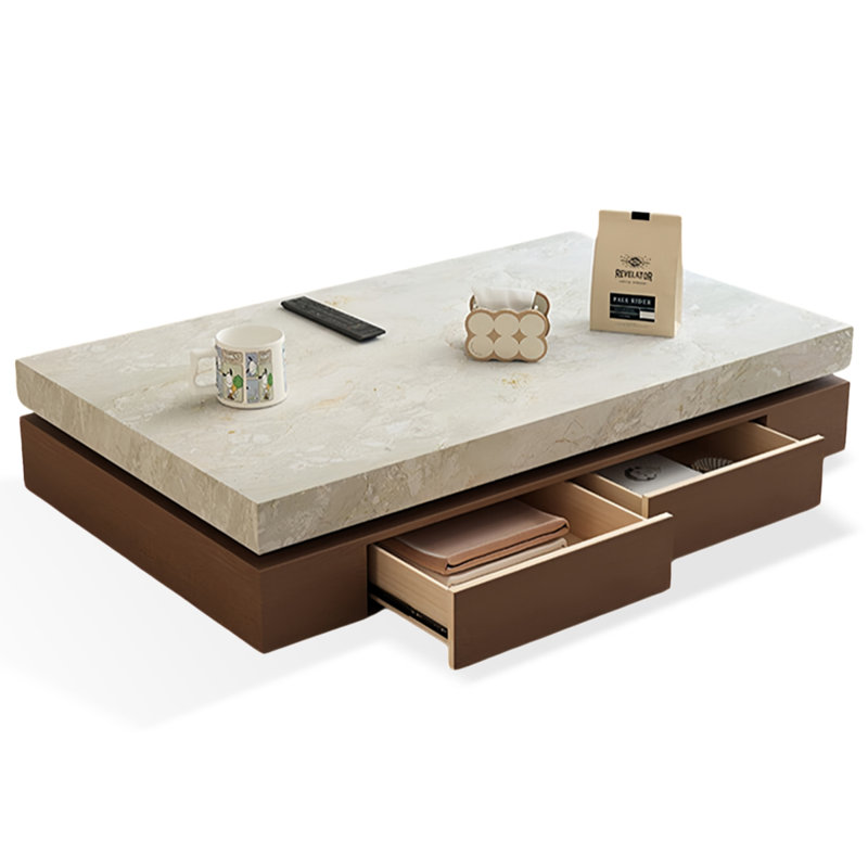 Table basse avec tiroir en bois fritté, 55.12"W*27.56"D*13.78"H
