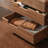 Black Walnut Wooden Sliding Desk Organizer, 3-Tier Pull Out Desktop Storage for Pantry Bathroom Kitchen.