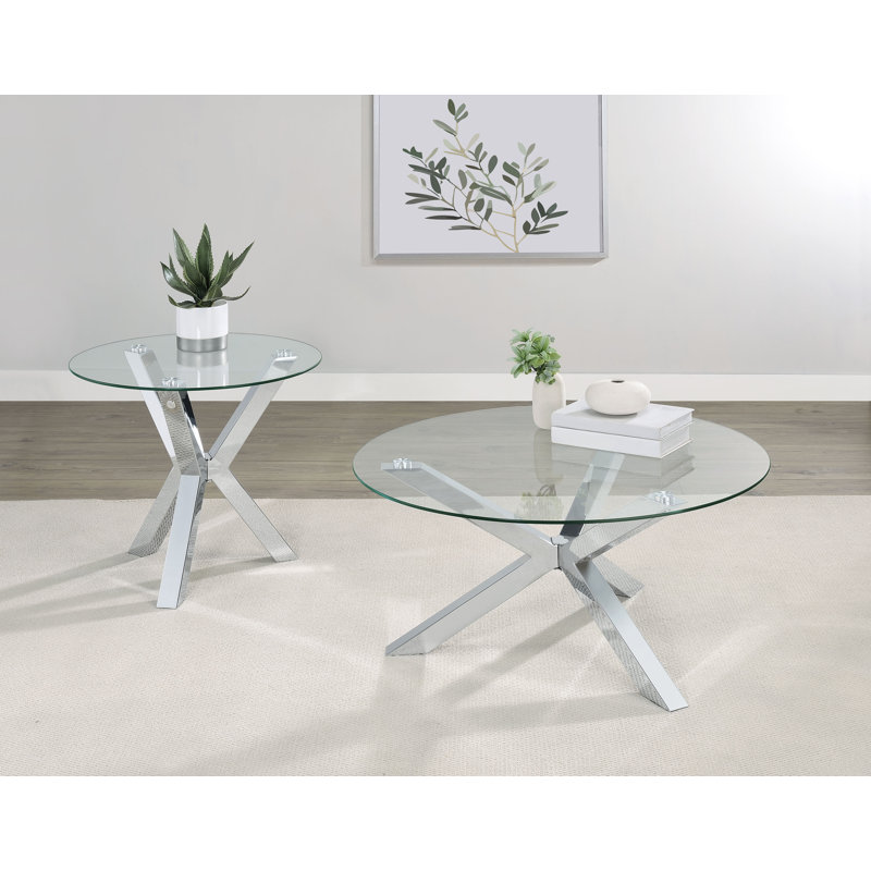 Ensemble de table basse et de table de bout 2 pièces Simmonds, 2 pièces: table basse, table de bout