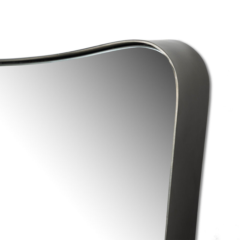 Hamza Iron Wall Mirror, Dark Antique Iron