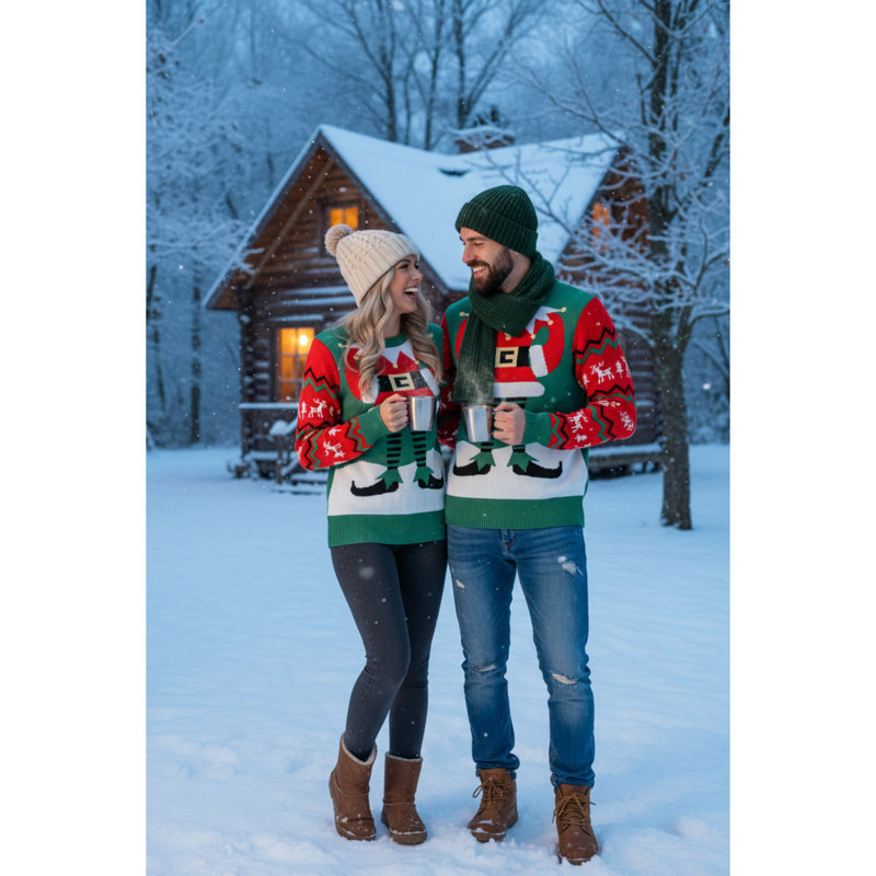 Festive Fun Christmas Elf Jumper, Medium