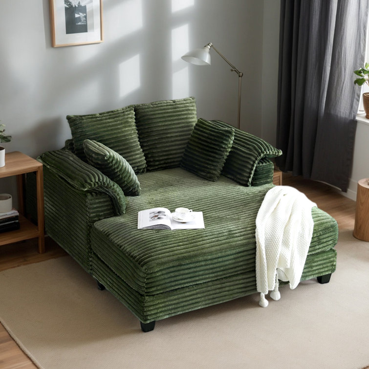 Upholstered Corduroy Sleeper Sofa Bed
