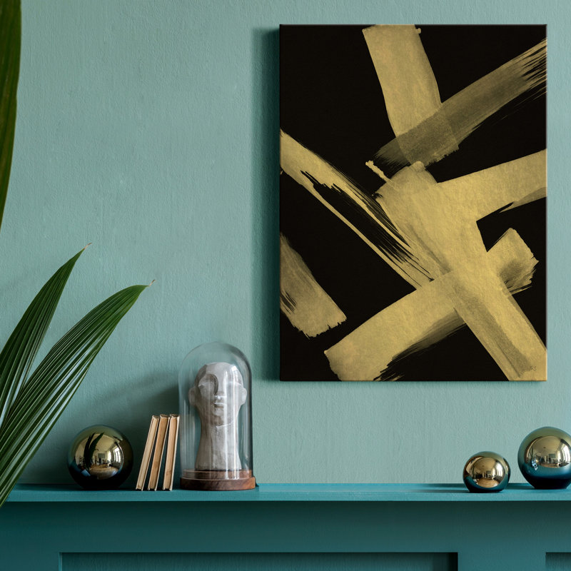 Gold Magic II - reproduction d'art sur toile tendue, H 27 po x l 18 po x P 1 po