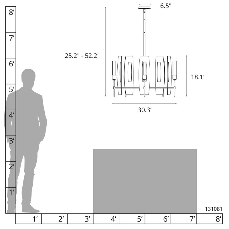 Passage 5 - Light Wagon Wheel Chandelier, Clear Glass, Sterling