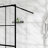 34'' W X 72'' H Walk-In Black Framed Wetroom Shower Screen Panel