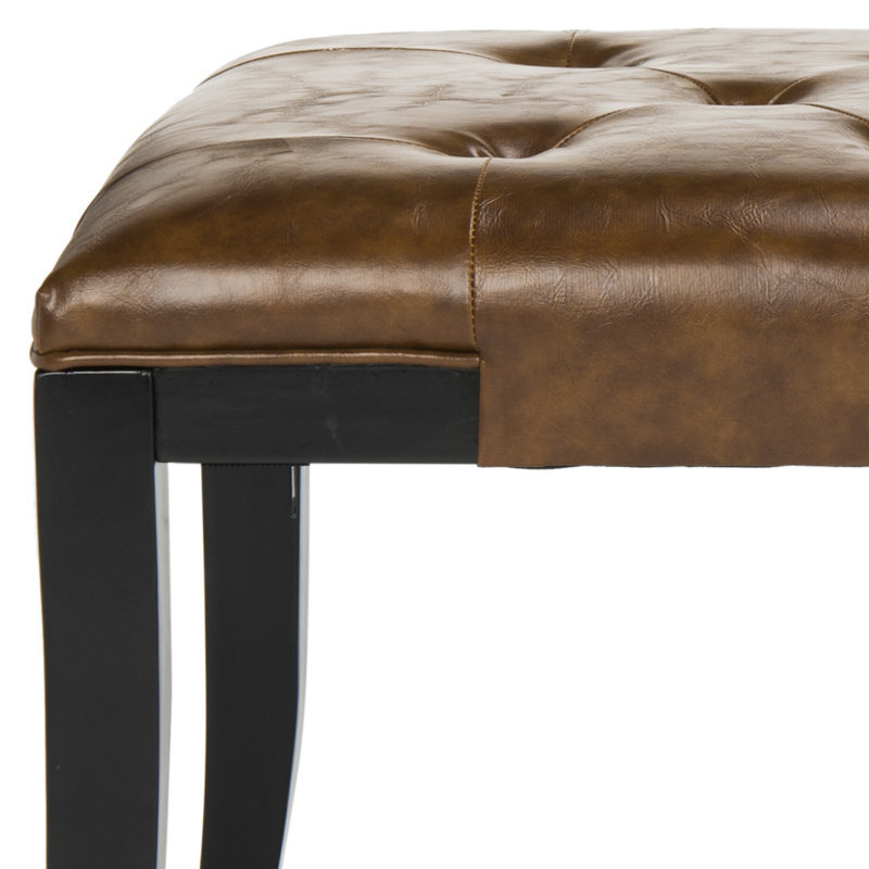 Gibbons Faux Leather Upholstered Bench, Saddle