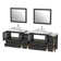 Karson 96'' Double Bathroom Vanity with Engineered Marble Top with Mirror