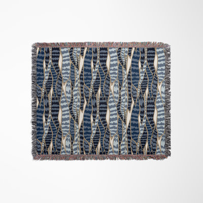 Sanseviera  Leaf  Cotton Throw Blanket