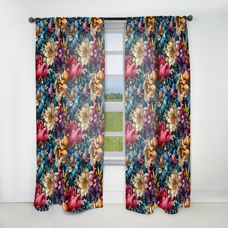 Rideau obscurcissant Enchanted Paisley Gard Marble II, L 52 po x L 84 po