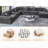 Modular 7-Seater Sofa Ottoman Chaise Sectional with Cup Holders-1260878919