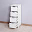 Armoire de rangement blanche pour salle de bain, armoire autoportante avec tiroirs