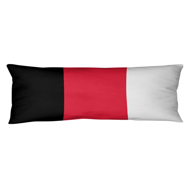 Polyester Medium Pillow, Acuff , Red Middle/White