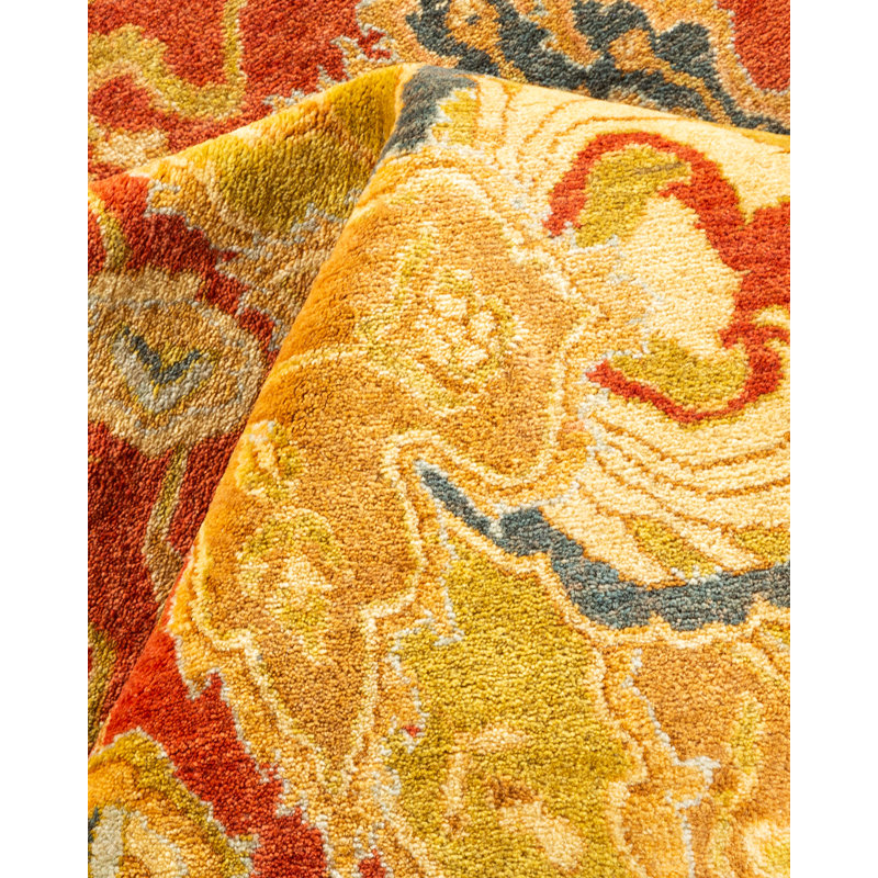Hayner One-of-a-Kind 7'10" X 10'9" 2000s Wool Area Rug in Orange