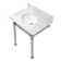 Monarch Marble Rectangular Console Bathroom Sink with Overflow